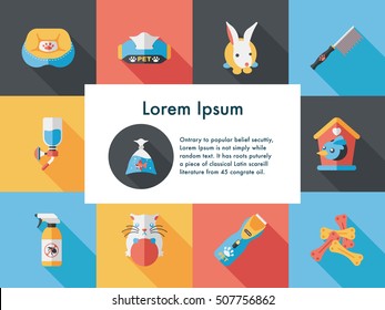 Pet and veterinary icons set