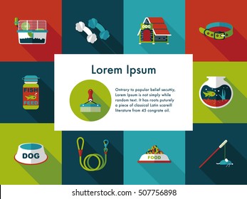 Pet and veterinary icons set