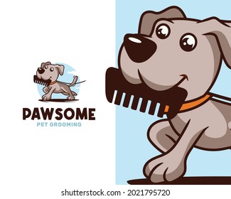 Pet Walking And Grooming Logo Template svg