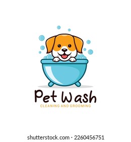 Pet Wash Logo Vector Design Template svg