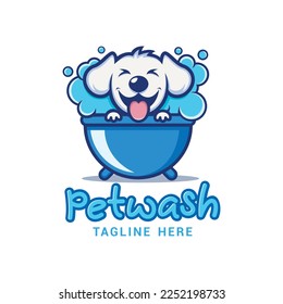 Pet Wash Logo Vector Template svg
