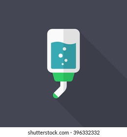 Pet water bottle icon , Vector flat long shadow design.