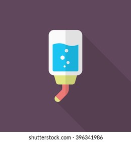 Pet water bottle icon , Vector flat long shadow design.