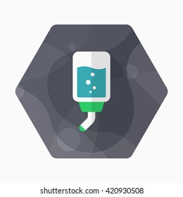 Pet water bottle icon , Vector flat long shadow design.