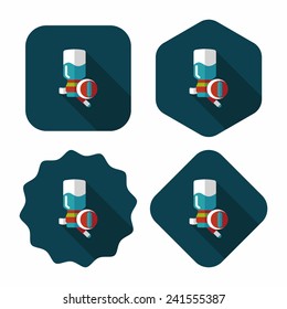 Pet water drinking flat icon with long shadow, eps10