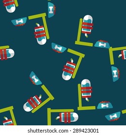 Pet water drinking flat icon, eps10 seamless pattern background