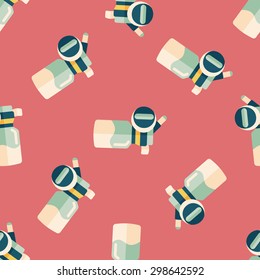 Pet water drinking flat icon, eps10 seamless pattern background