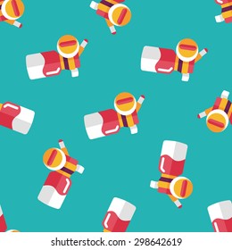 Pet water drinking flat icon, eps10 seamless pattern background