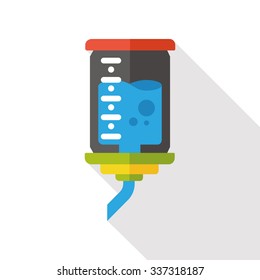Pet water drinking flat icon