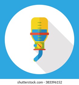 Pet water drinking flat icon