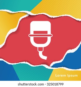 Pet water drinking icon