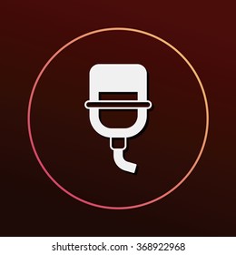 Pet water drinking icon