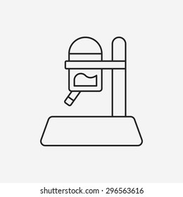 Pet water drinking line icon