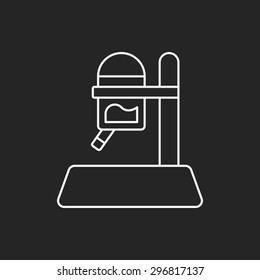 Pet water drinking line icon