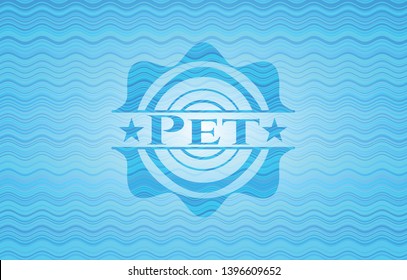 Pet water style emblem. Vector Illustration. Detailed.