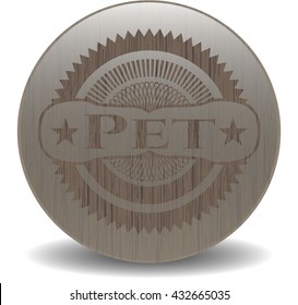 Pet wood emblem