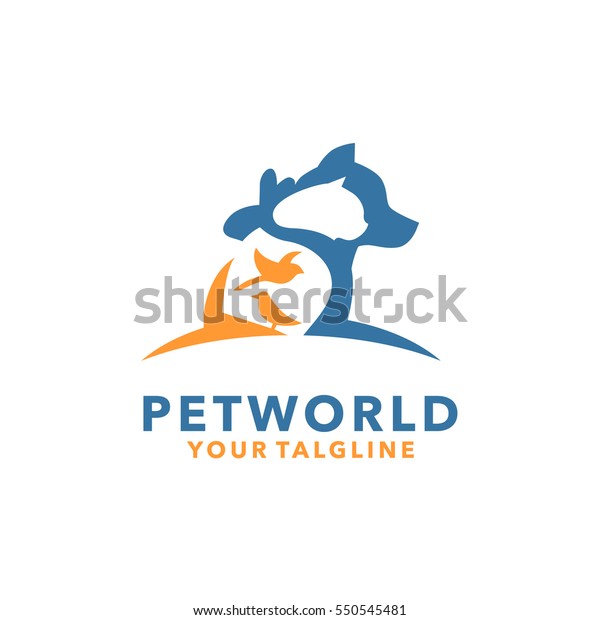 Pet World Logo Stock Vector Royalty Free 550545481