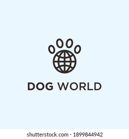 pet world logo design vector illustration