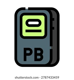 Petabyte data storage unit icon highlighting immense digital capacity, displaying the pb abbreviation, and symbolizing computing technology and information volume