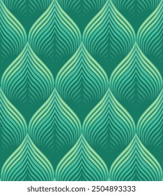 Petal abstract azure seamless pattern. Vector cyan pattern for background and packaging