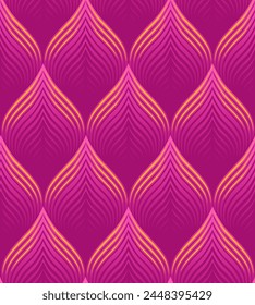 Patrón sin costuras rosa abstracto pétalo. Patrón de Vector para fondo y embalaje