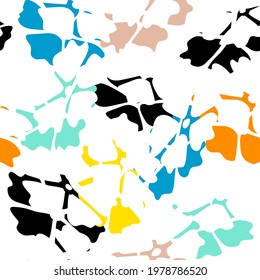 vector de salpicadura de color petal patrón transparente