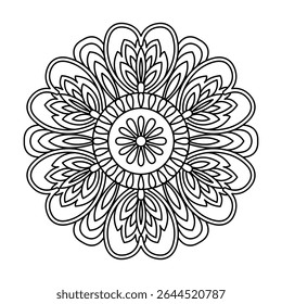 Petal Design Within Centered Bloom