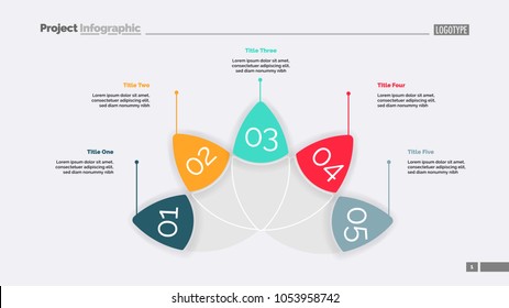 Petal diagram with five elements. Chart, slide, template. Creative concept for infographics, presentation, project, report. Can be used for topics like business, strategy, planning