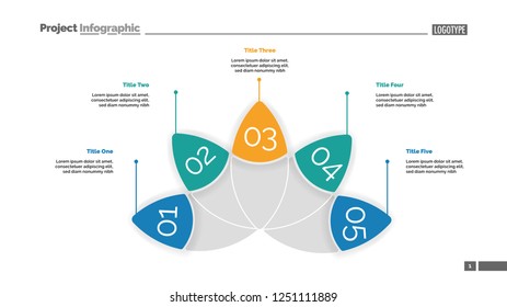 Petal diagram with five elements. Chart, slide, template. Creative concept for infographics, presentation, project, report. Can be used for topics like business, strategy, planning