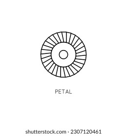 Petal disc Icon. Cleaning disc for angle grinder.