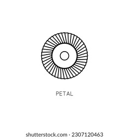 Petal disc Icon. Cleaning disc for angle grinder.