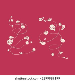 Petal effect motion whirlwind on viva magenta background