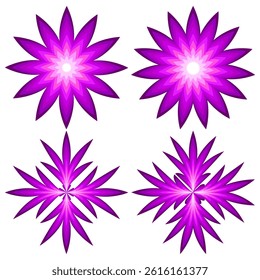Petal flower pattern. Decorative floral shape. Bright blossom figure. Vector bloom icon.