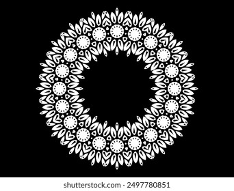 petal flower pattern vector design for coloring