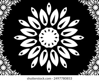 petal flower pattern vector design for coloring