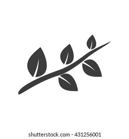 Petal icon. Flat vector illustration in black on white background.