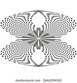 Petal icon pattern. Radiant bloom symbol. Floral swirl Vector. Black delicate design.