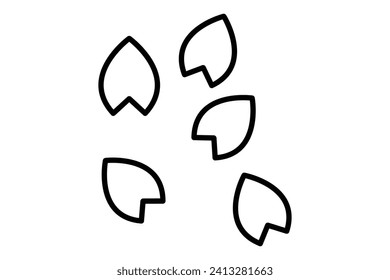 petal icon. icon related to natural and floral elements. line icon style. element illustration