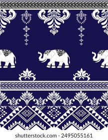 petal, indian, wild, elephant, animal, vintage, african, tribal, textile, decoration, ornament, india, pattern, floral border, travel, arabesque, hamsa art, flower, persia, festive, tiled, graphic, ve