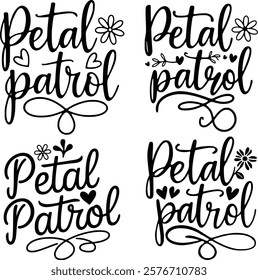 Petal Patrol , Flower girl  wedding , bridal party bride squad