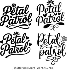 Petal Patrol , Flower girl  wedding , bridal party bride squad