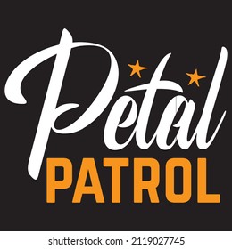 petal patrol t shirt design, vector file.