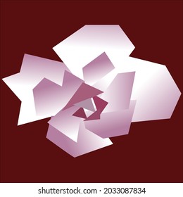 The petal pattern of desert rose on red background.