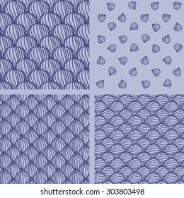 petal pattern set - light and dark violet color pattern