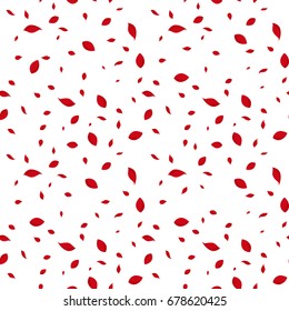 Petal Seamless Pattern. Seamless Texture Of Dark Red Rose Petals. Isolated Background