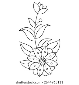 Petal shaped echo mandala coloring book page