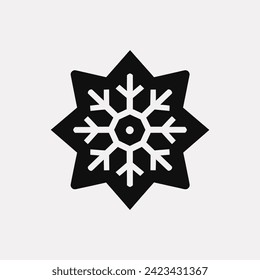 Petal snowfall snowflake icon - Simple Vector Illustration