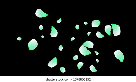 Petals of flowers. Blue flying petals. Flower design. Spring pattern. Delicate style.
