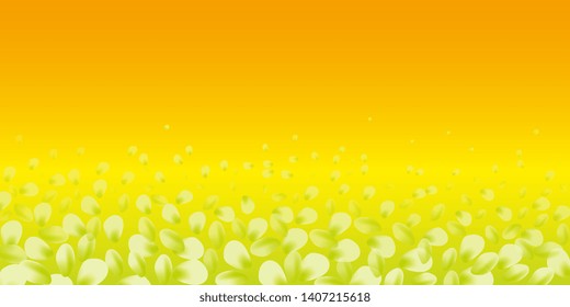 Petals. Flying petals. Bright spring background with colored petals. Simple gentle template for the card, invitation, printing. Fashionable decoration with beautiful petals. Abstract background
