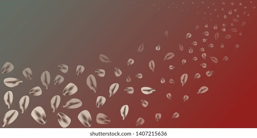 Petals. Flying petals. Bright spring background with colored petals. Simple gentle template for the card, invitation, printing. Fashionable decoration with beautiful petals. Abstract background